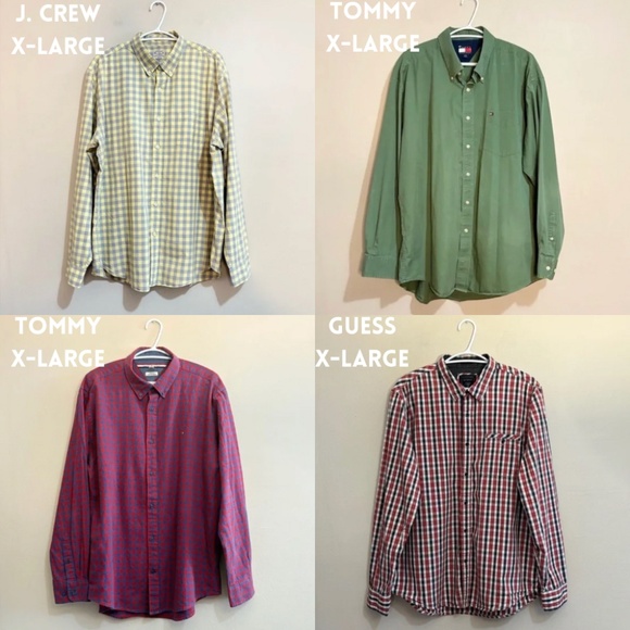 4/$45⚡️Button Down Long Sleeve Shirts Bundle- J. Crew, Tommy, & Guess - Picture 1 of 16